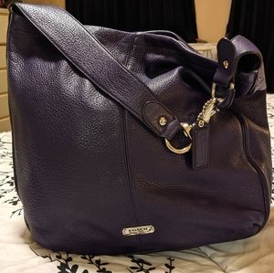Purple Leather Coach Purse
